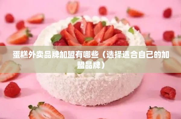 蛋糕外卖品牌加盟有哪些（选择适合自己的加盟品牌）