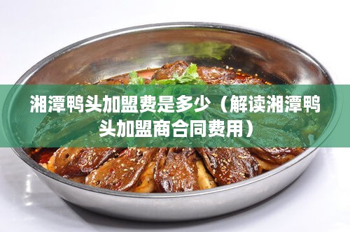 湘潭鸭头加盟费是多少（解读湘潭鸭头加盟商合同费用）