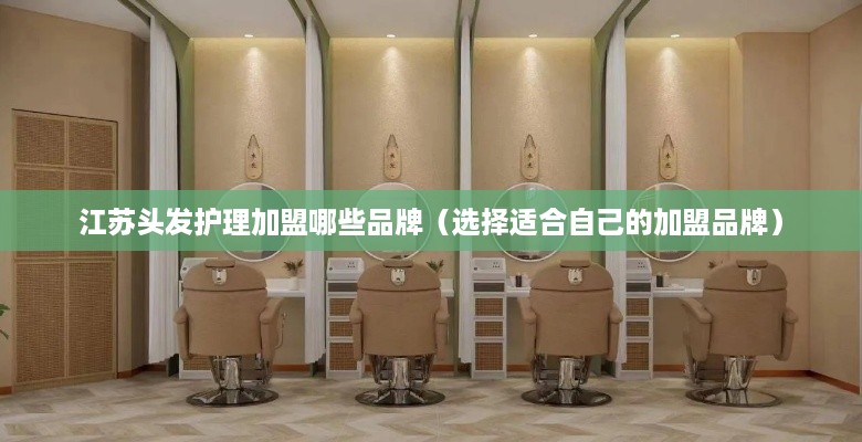 江苏头发护理加盟哪些品牌（选择适合自己的加盟品牌）