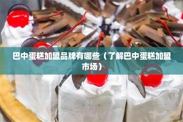 巴中蛋糕加盟品牌有哪些（了解巴中蛋糕加盟市场）