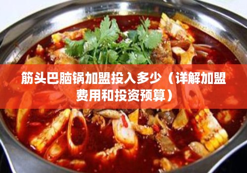 筋头巴脑锅加盟投入多少（详解加盟费用和投资预算）