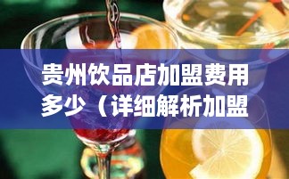 贵州饮品店加盟费用多少（详细解析加盟费用构成）