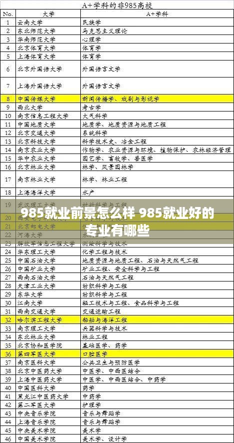 985就业前景怎么样 985就业好的专业有哪些