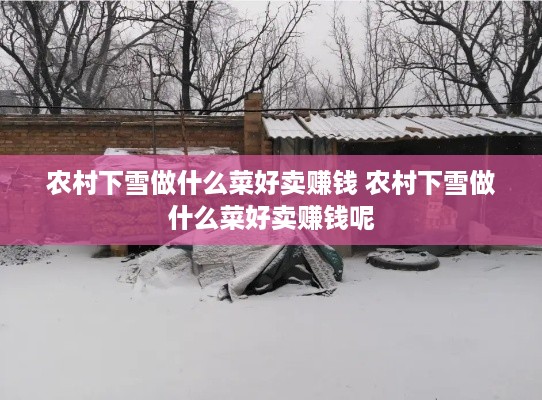 农村下雪做什么菜好卖赚钱 农村下雪做什么菜好卖赚钱呢