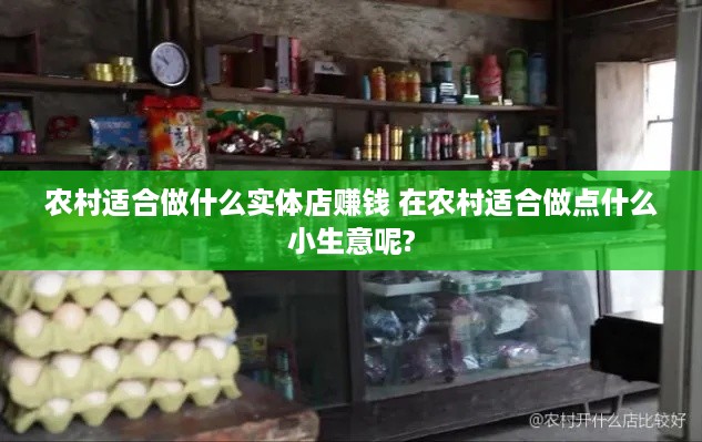农村适合做什么实体店赚钱 在农村适合做点什么小生意呢?