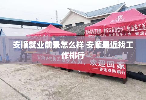 安顺就业前景怎么样 安顺最近找工作排行