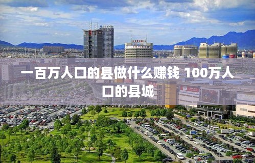 一百万人口的县做什么赚钱 100万人口的县城