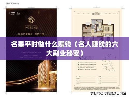 名星平时做什么赚钱（名人赚钱的六大副业秘密）