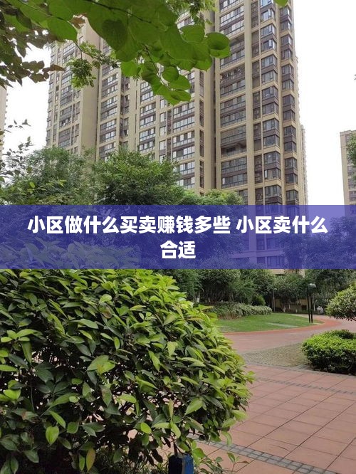 小区做什么买卖赚钱多些 小区卖什么合适