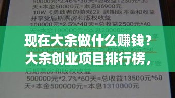 现在大余做什么赚钱？大余创业项目排行榜，稳赚不赔的投资方向