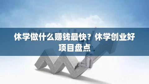 休学做什么赚钱最快？休学创业好项目盘点