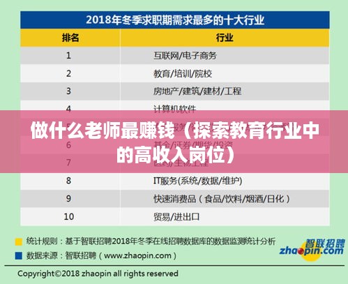 做什么老师最赚钱（探索教育行业中的高收入岗位）