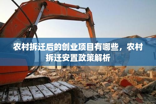 农村拆迁后的创业项目有哪些，农村拆迁安置政策解析