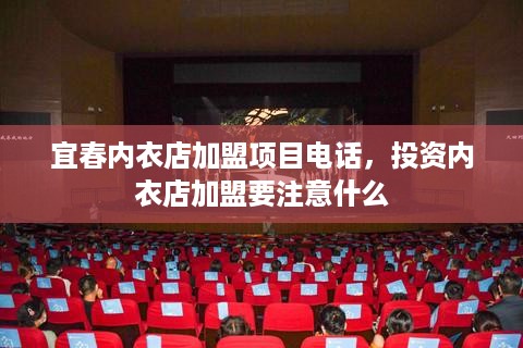 宜春内衣店加盟项目电话，投资内衣店加盟要注意什么