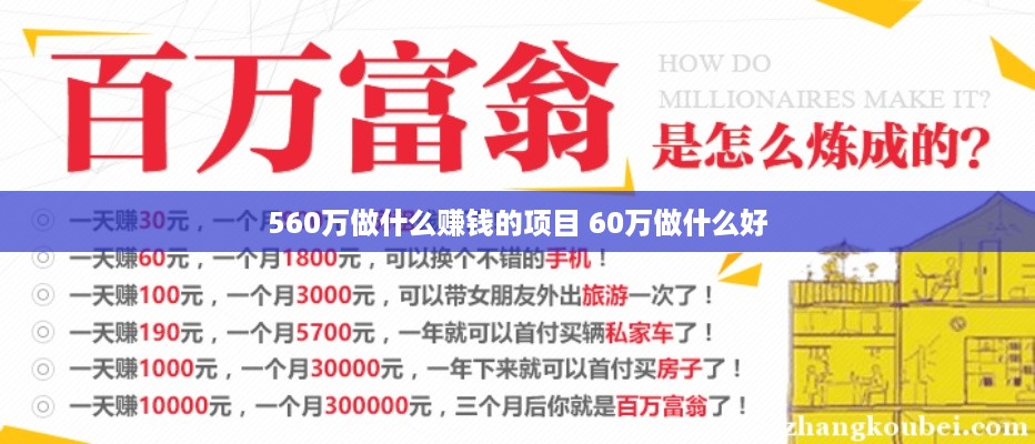 560万做什么赚钱的项目 60万做什么好