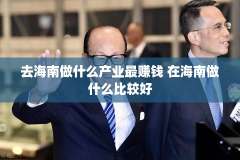 去海南做什么产业最赚钱 在海南做什么比较好