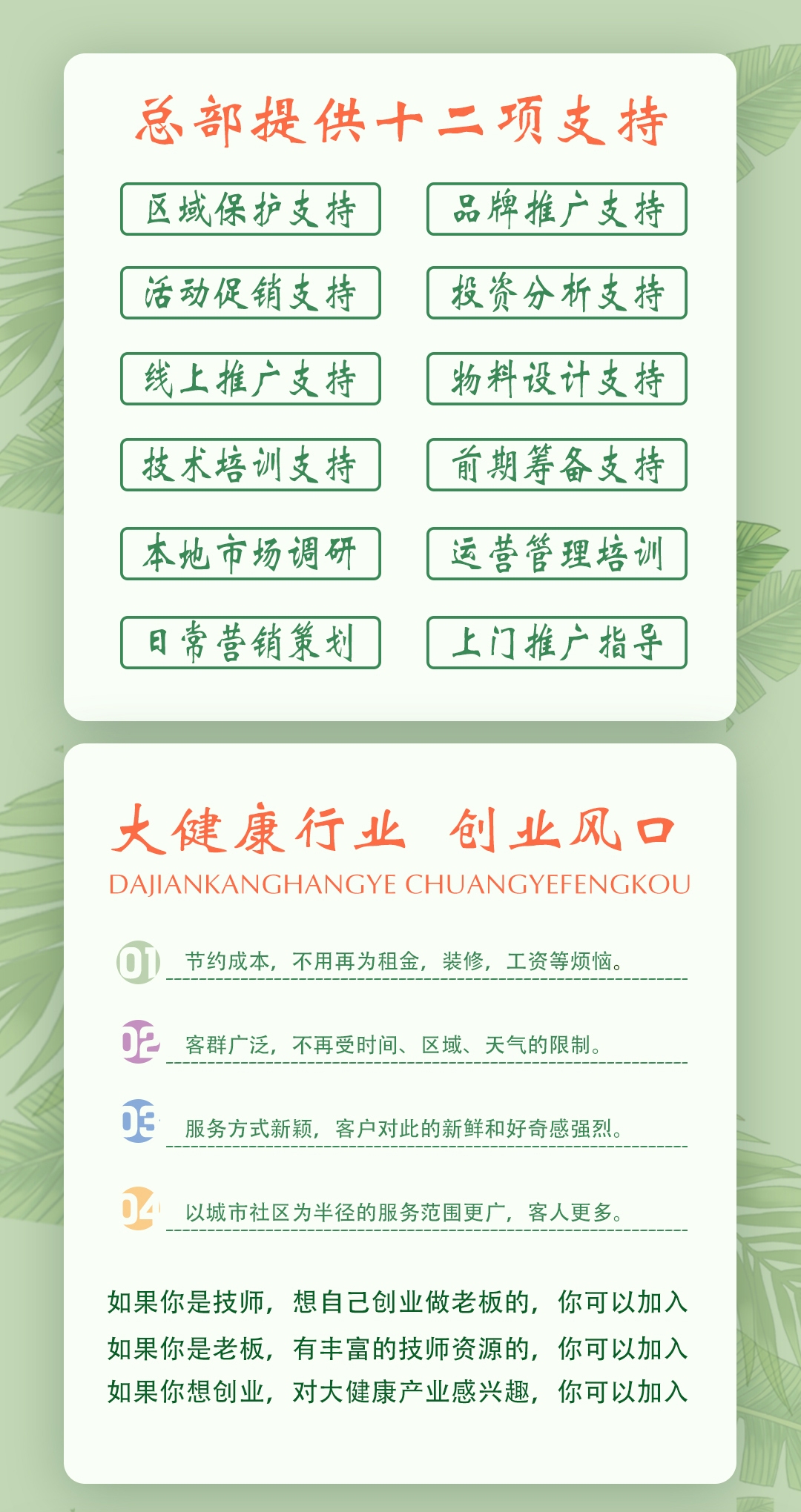 城市服务项目加盟方案