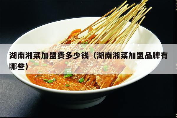 湖南餐饮加盟投资项目名单