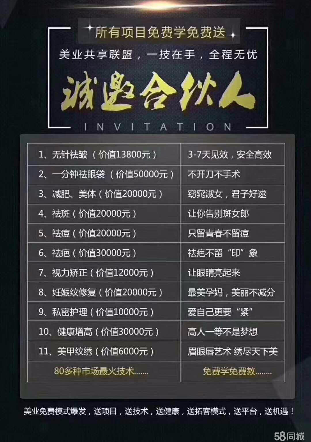 美业项目招商加盟条件