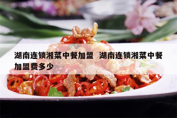湘菜项目加盟选哪家好——探究湖南美食的魅力与前景