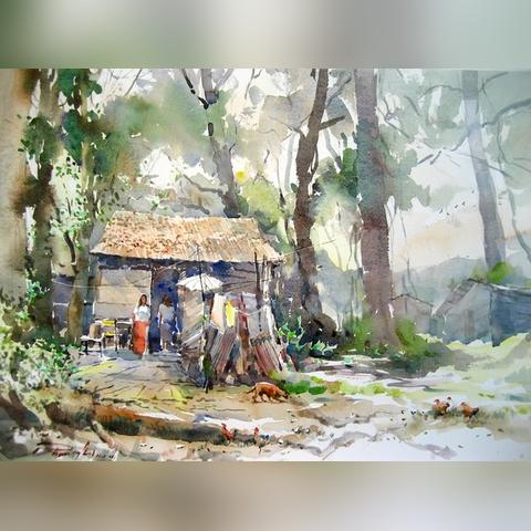 马来乡村风景画的创作指南与实例分享