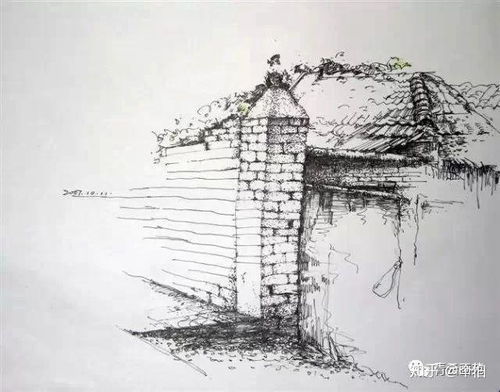 乡村风景素描图绘制指南，一笔一划绘出田园诗意