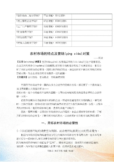 如何打造乡村市场，一篇市场营销论文的写作指南
