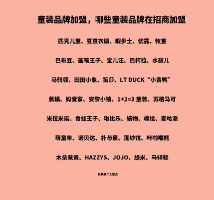 聊城童装品牌加盟店推荐