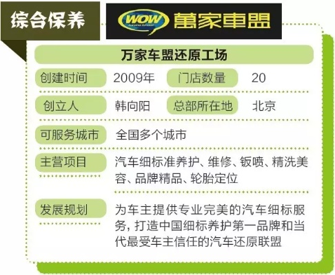 全国养车加盟店热门品牌一览