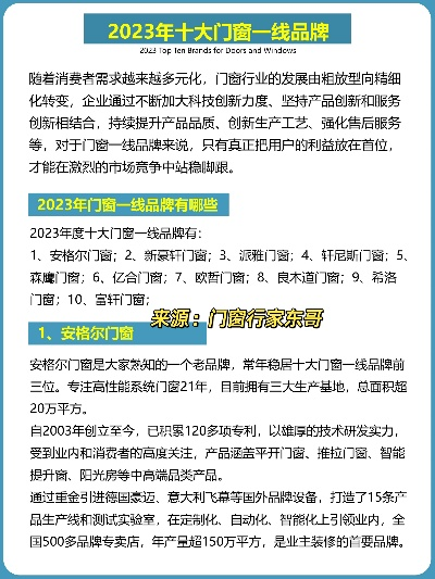 一线门窗加盟热门品牌推荐
