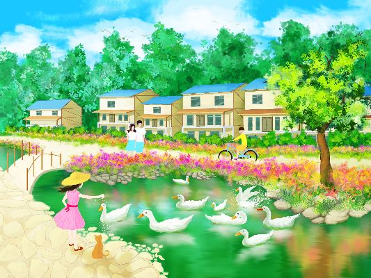 手把手教你如何绘制一幅乡村风景画—我的乡村风景创作之旅