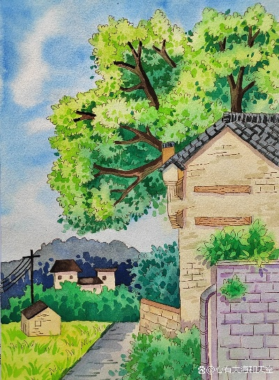 乡村美丽风景的简单绘画技巧与案例分享