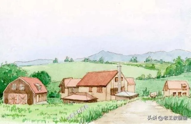 乡村田野美景图绘制指南，简单易学的绘画技巧