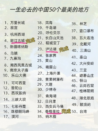 中国十大名胜旅游景点排行榜，探寻国色天香之美