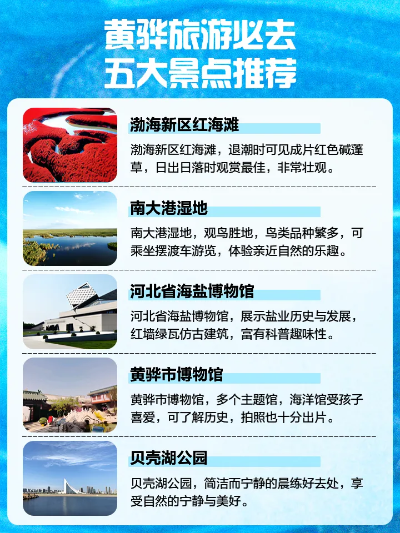 黄骅旅游景点排行榜，小城里的自然与人文宝藏全解析