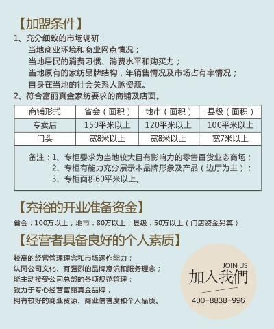 品牌加盟所需条件一览
