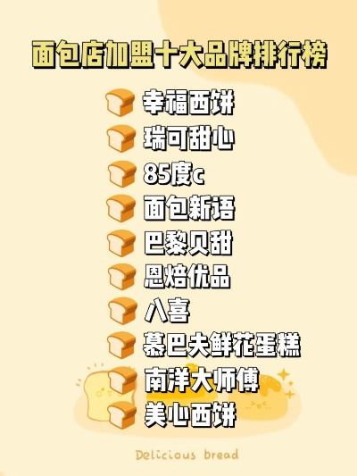 中等面包店加盟热门品牌推荐