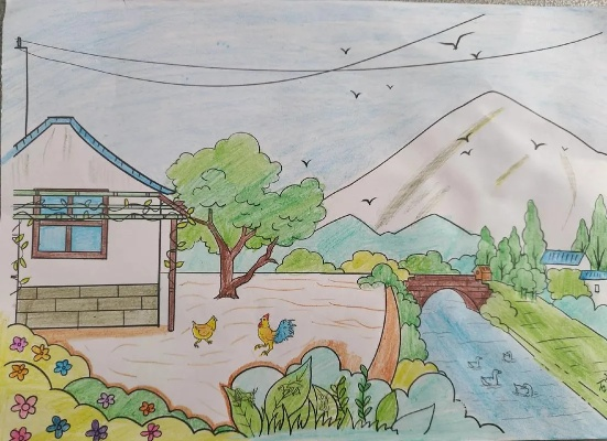 乡村小院绘画指南，四年级学生零基础也能画得超有范儿！