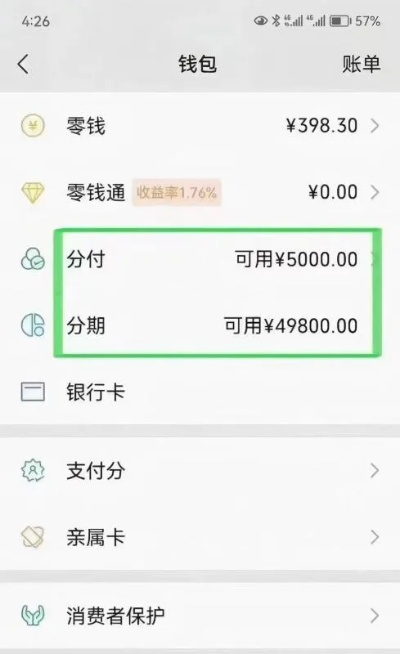 微信分付额度提现与利率解析
