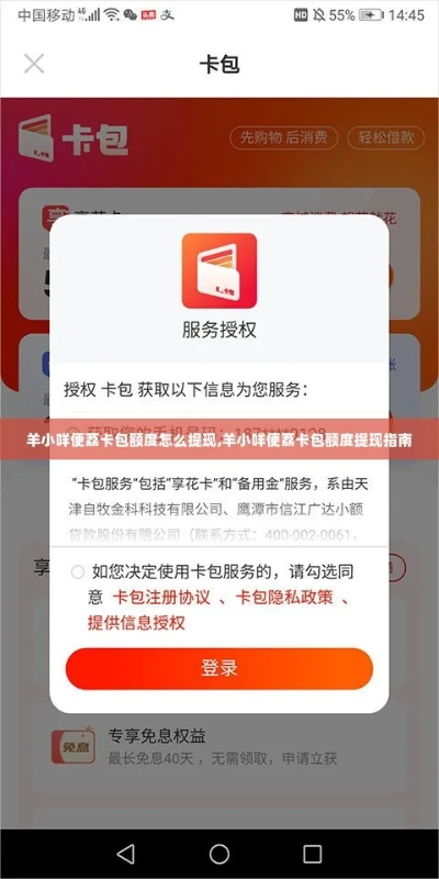 分期和羊小咩便荔卡提现指南