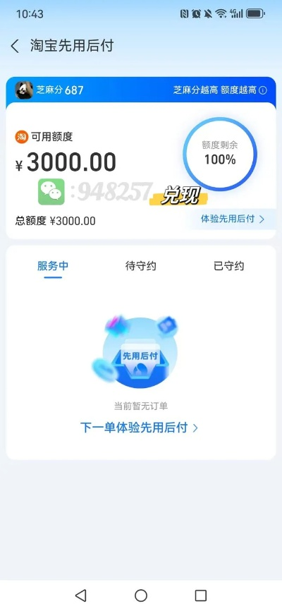 如何提升淘宝先用后付的付款额度？