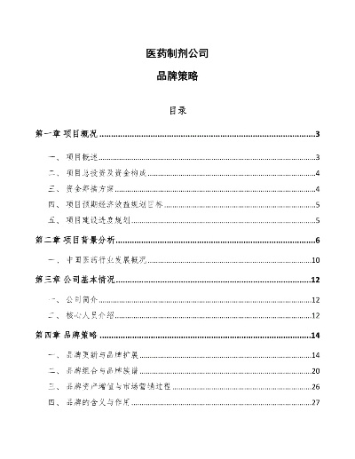 医药品牌管理公司的策略与实践
