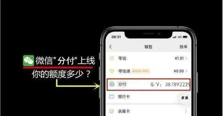 微信分付额度提现与查看攻略