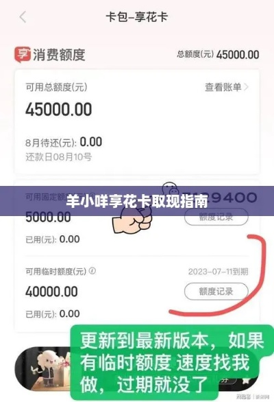 羊小咩享花卡最新取现规定详解