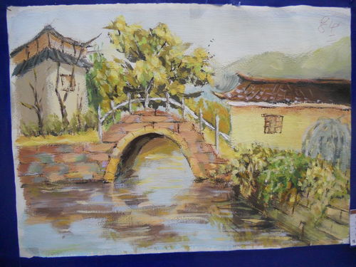 手把手教你画家乡乡村风景画，简单又实用的方法