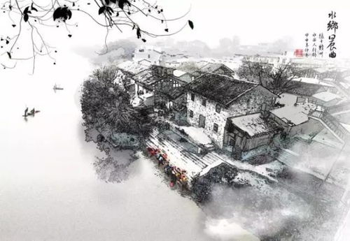 手绘歙县乡村，从零开始教你画出水墨画感的乡村风景