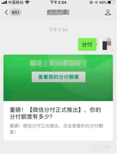微信分付100额度强开攻略