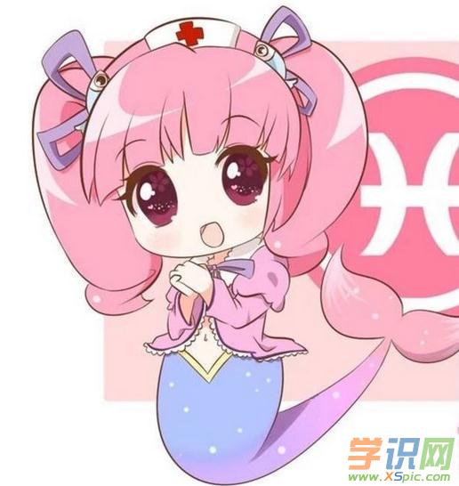 十二星座q版少女简笔画 12星座卡通简笔画 少女 q版