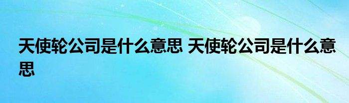 天使投资成功后 天使投资怎么回事