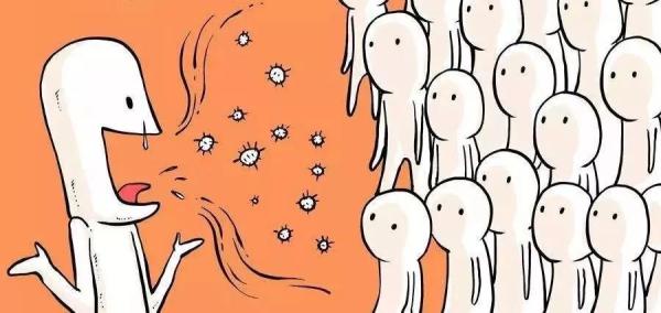新冠病毒感染概率漫画 新冠病毒感染全过程漫画